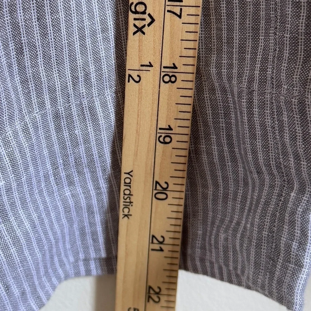 Everlane Linen Jumpsuit Square-neck Size 0 Striped Blue Summer Beach
